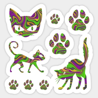 Witch's Brew Liquid Cat Mashup Sticker